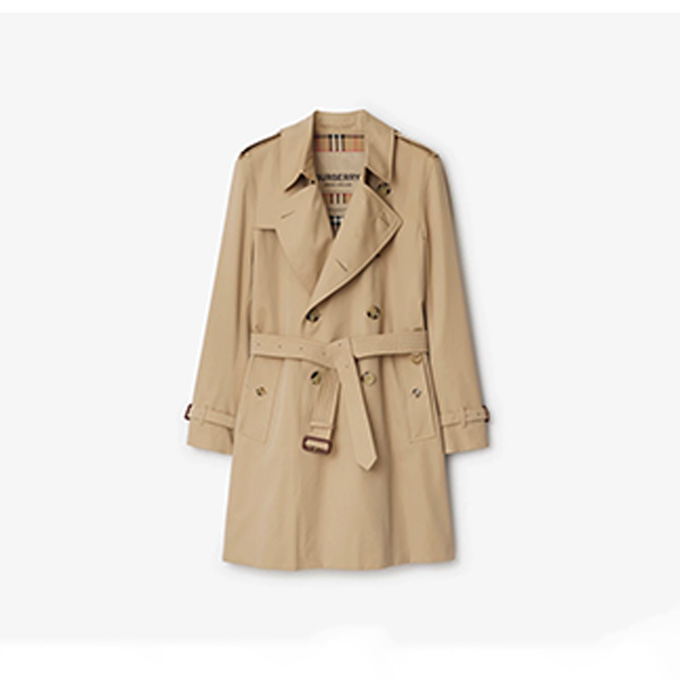 burberry kensington heritage mid‑length gabardine trench coat
